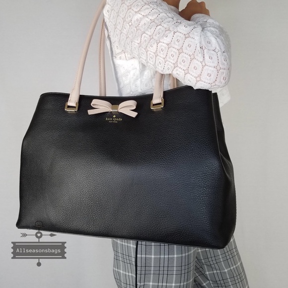Kate spade Maryanne Henderson Satchel Black Bow - Picture 2 of 8